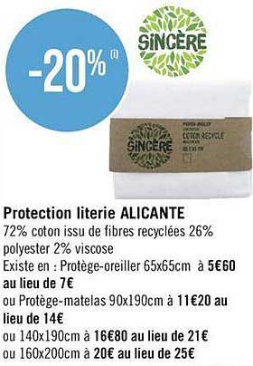 Protection Literie Alicante Sincère