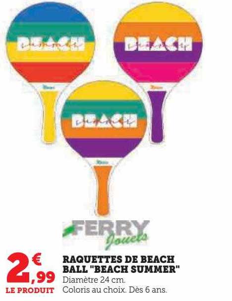 raquettes de beach ball "beach summer"