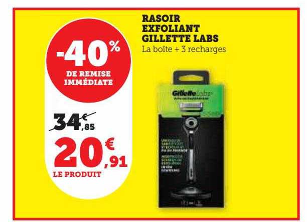 rasoir exfoliant gillette labs