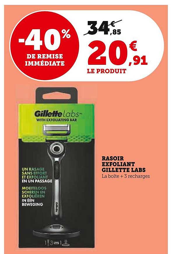 rasoir exfoliant gillette labs