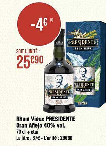 rhum vieux présidente gran añejo