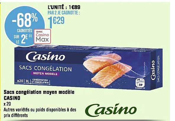 Sacs Congélation Moyen Modèle Casino