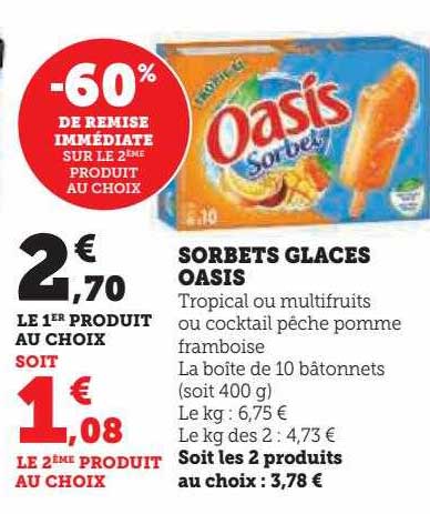 Sorbets Glacés Oasis