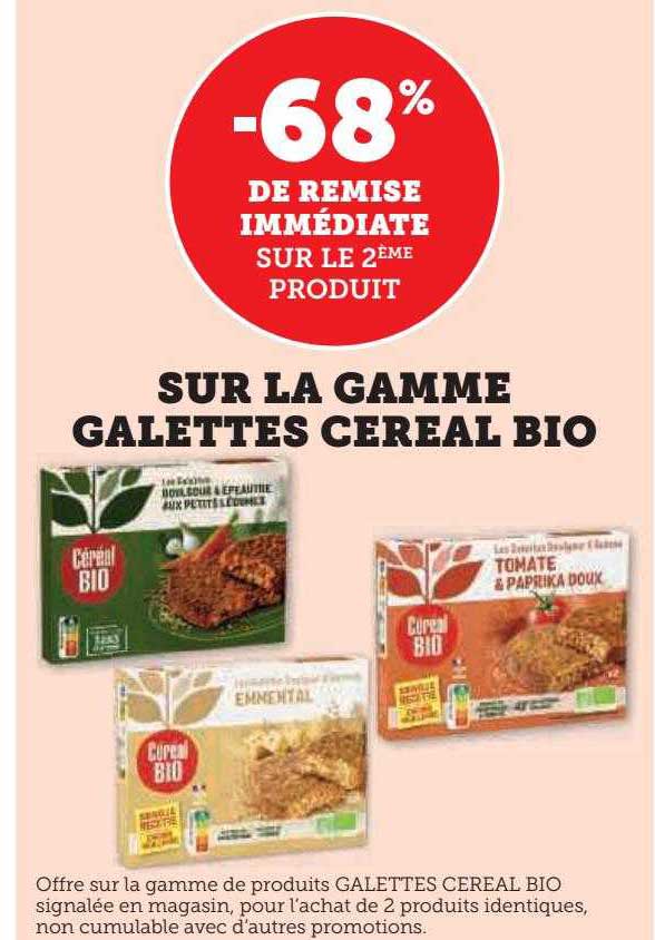 sur la gamme gallettes cereal bio