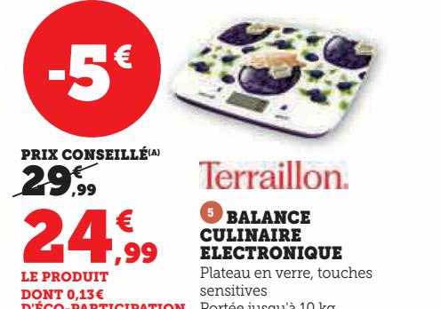 terraillon balance culinaire électronique