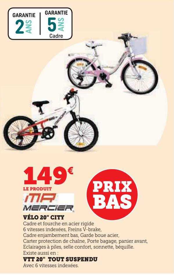 vélo 20" city itir mercier