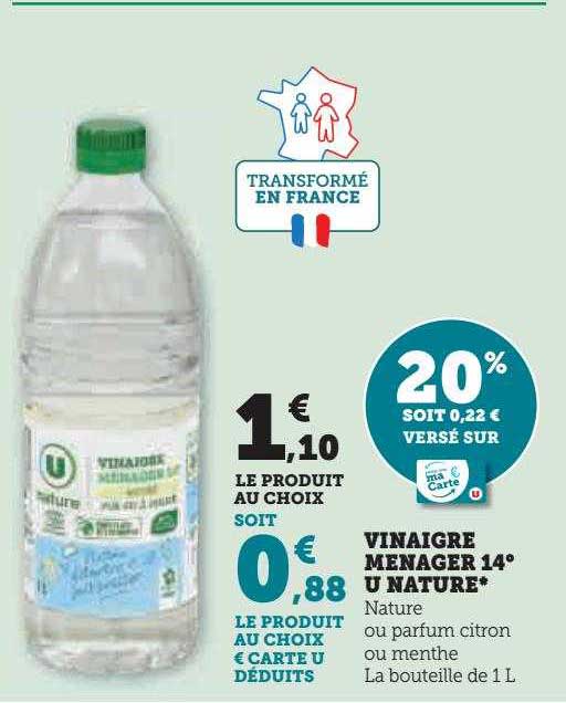 Vinaigre Menager 14 U Nature