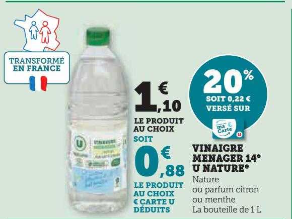 Vinaigre Ménager 14° U Nature