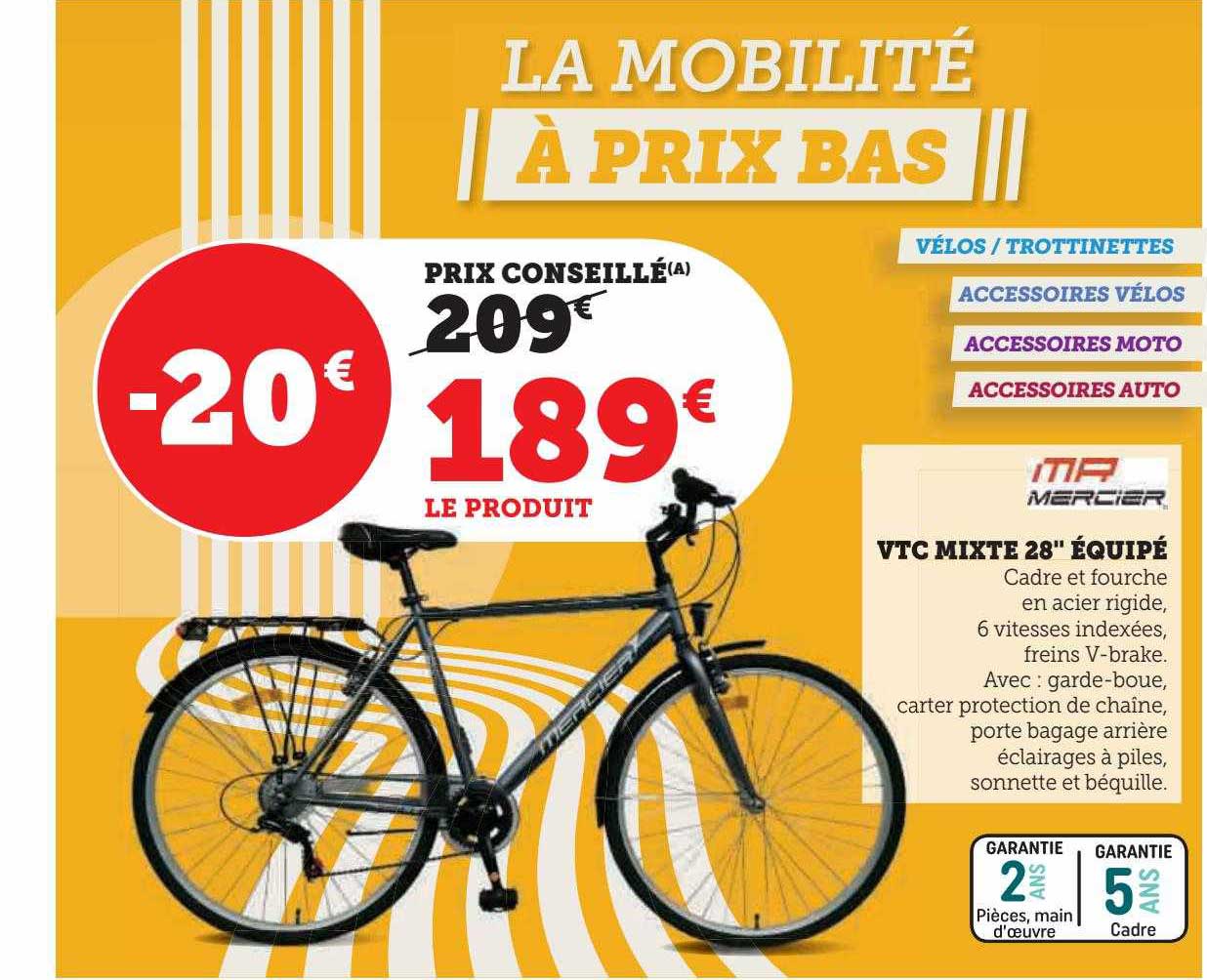 vtc mixte 28" équipé itir