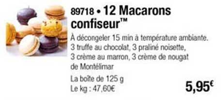 12 macarons confiseur