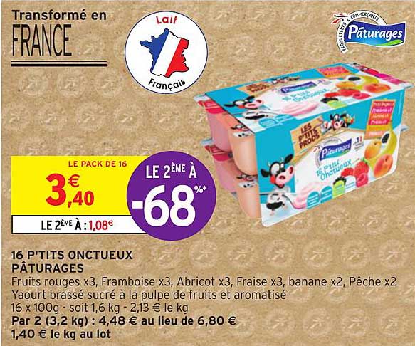 16 P'tits Onctueux Pâturages Le 2ème à -68%