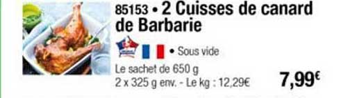 2 cuisses de canard de barbarie