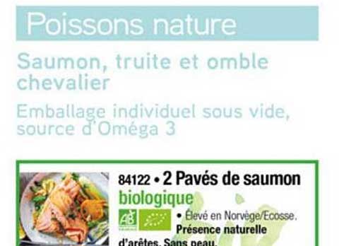 2 Pavés De Saumon Biologique