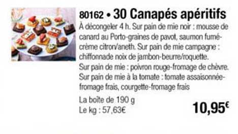 30 Canapés Apéritifs