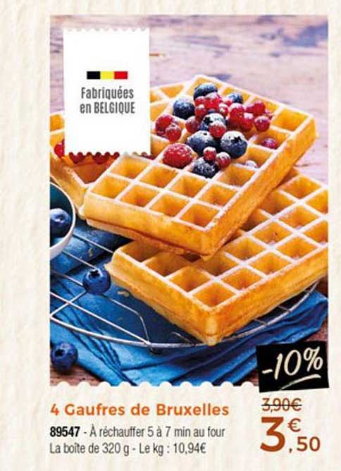 4 gaufres de bruxelles