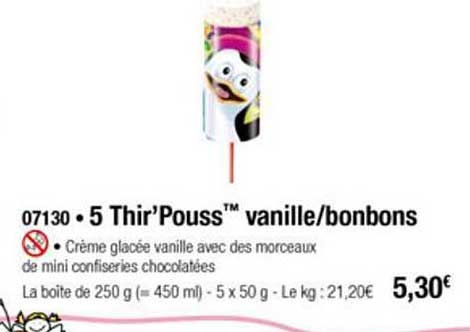 5 Thir'pouss Vanille Bonbons