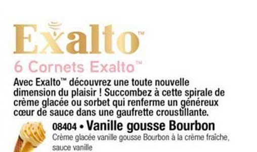 6 cornets exalto vanille gousse bourbon