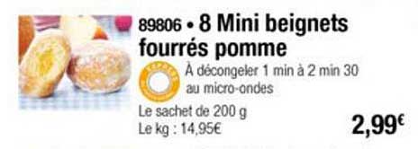 8 Mini Beignets Fourrés Pomme