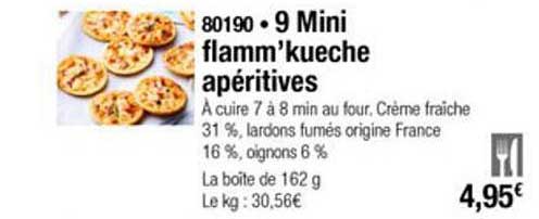 9 Mini Flamm'kueche Apéritives