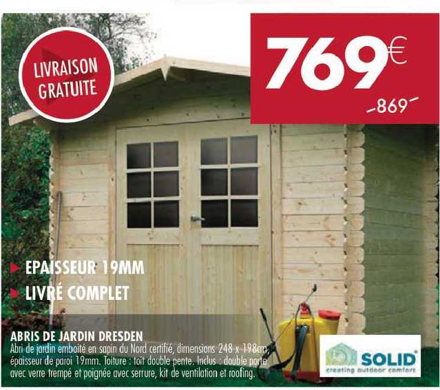 abris de jardin dresden solid