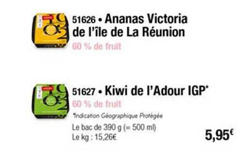 ananas victoria de l'île de la réunion kiwi de l'adour igp