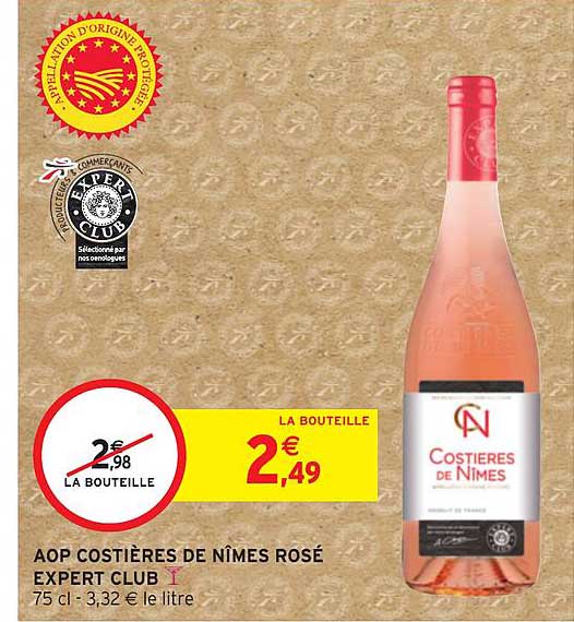 aop costières de nîmes rosé expert club