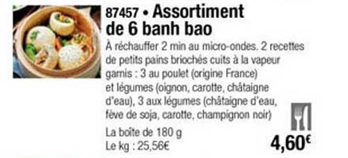 assortiment de 6 banh bao
