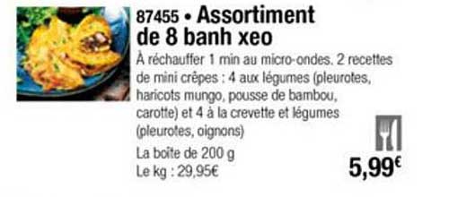 assortiment de 8 banh xeo
