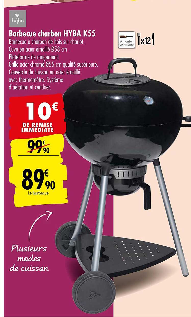 barbecue charbon hyba k55