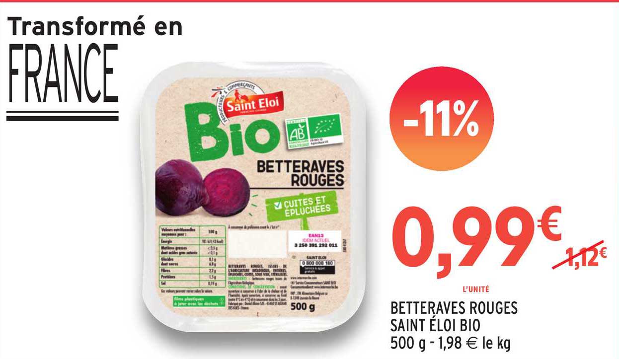betterave rouges saint éloi bio
