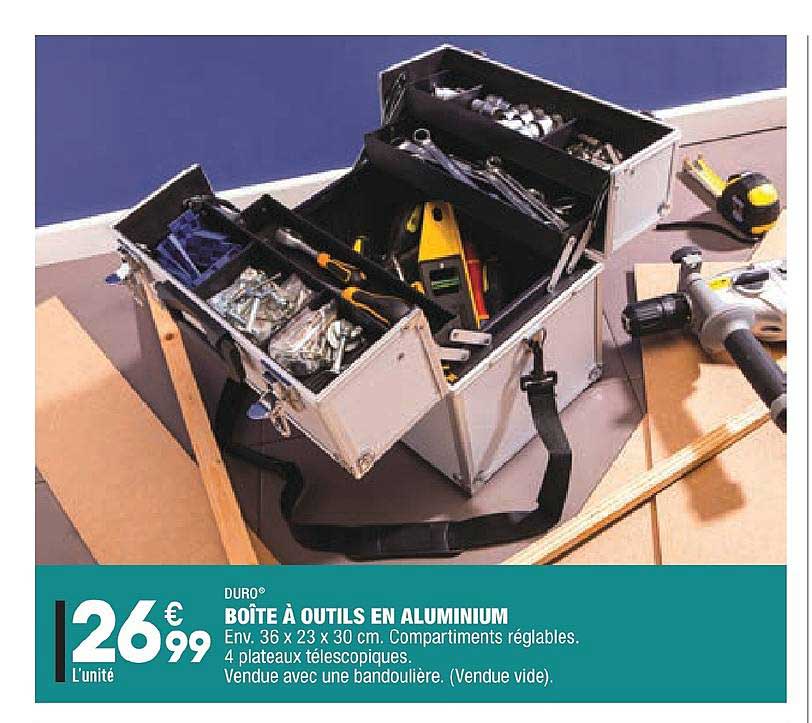 boîte à outils en aluminium duro