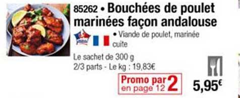 bouchées de poulet marinées façon andalouse