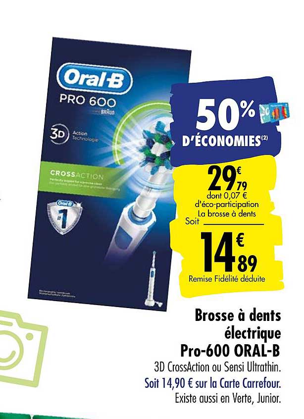 brosse à dents électrique pro 600 oral b