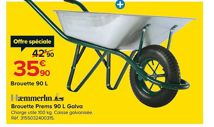 brouette prems 90 l galva aemerlin