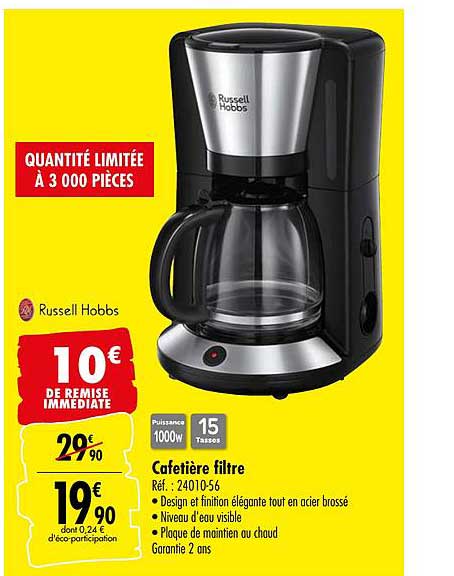 cafetière filtre russell hobbs