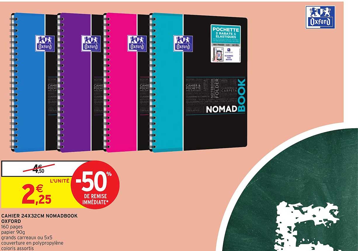 Cahier 24x32cm Nomadbook Oxford -50% De Remise Immédiate