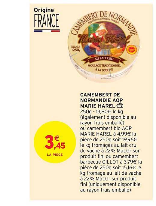 camembert de normandie aop marie harel