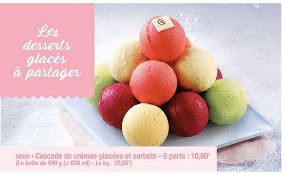 Cascade De Crèmes Glacées Et Sorbets 6 Parts