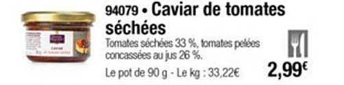 caviar de tomates séchées
