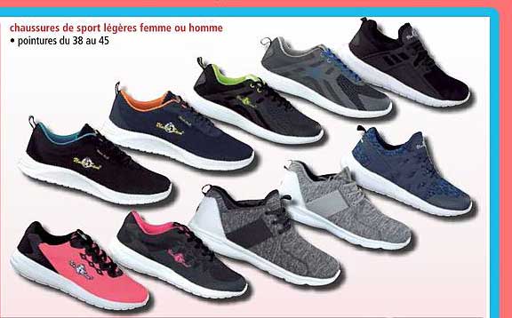 chaussures de sport légères femme ou homme