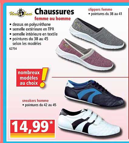 chaussures femme ou homme uncle sam