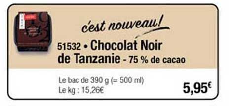 chocolat noir de tanzanie