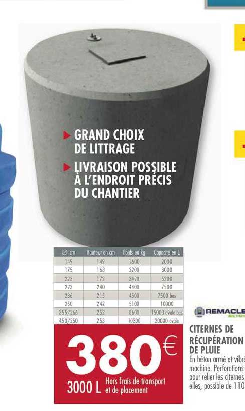 citernes de récupération de pluie