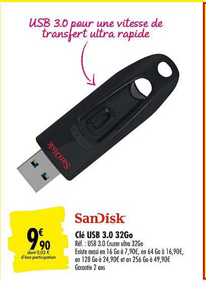 clé usb 3.0 32go sandisk