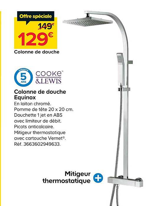 colonne de douche equinox cooke&lewis