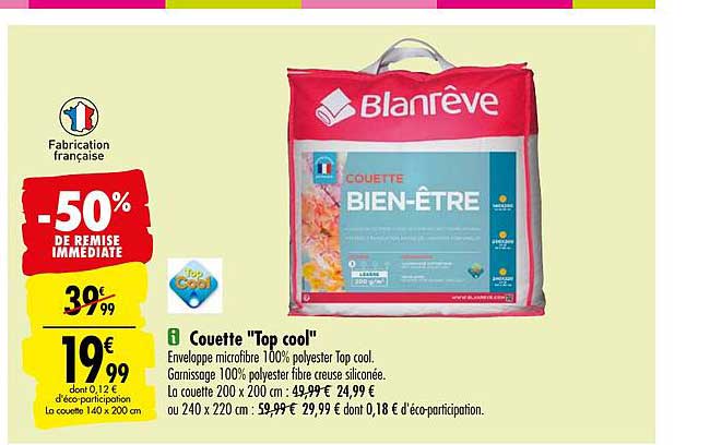 Couette Top Cool -50% De Remise Immédiate