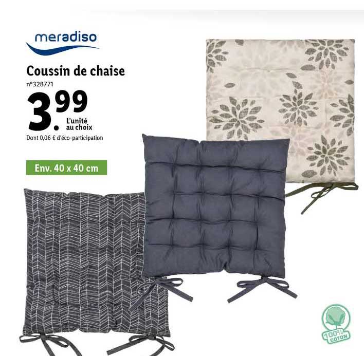coussin de chaise meradiso