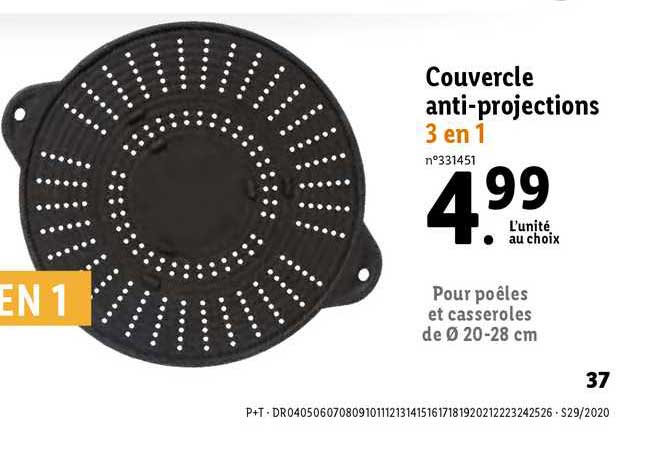 couvercle anti projections