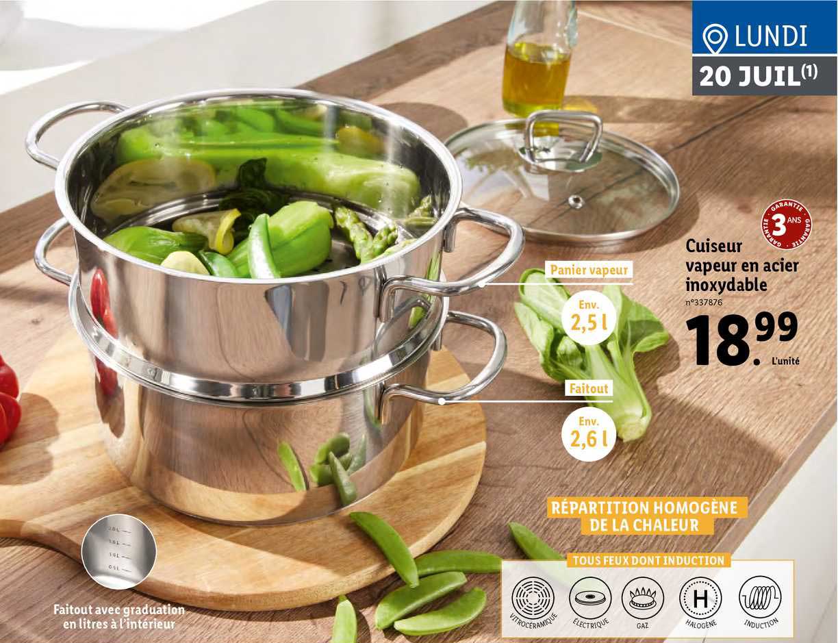 cuiseur vapeur en acier inoxydable