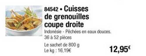 cuisses de grenouilles coupe droite